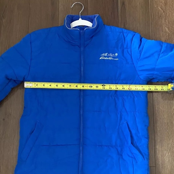 EUC Eddie Bauer Blue Puffer Jacket Youth XL 16 - Picture 4 of 12